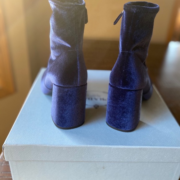 New Prada Calzature Donna Boots Blue 38.5 - Picture 4 of 7